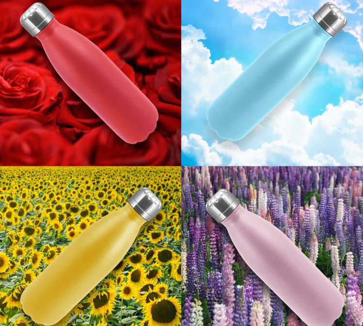 בקבוקים טרמיים צבעוניים שומרים קור וחום
